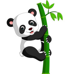 Naklejka premium śliczna panda kreskówka