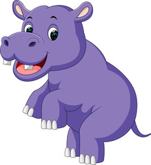 Fototapeta premium cute hippo Cartoon