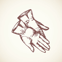 Gloves. Vector drawing