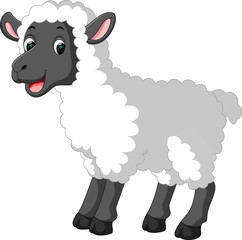 Fototapeta premium Cute sheep cartoon