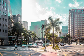Buildings and Streets of Sao Paulo, Brazil (Brasil) - 128540466