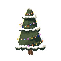 Christmas tree vector.