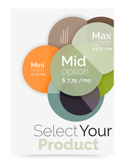 Business layout - select your product with sample options