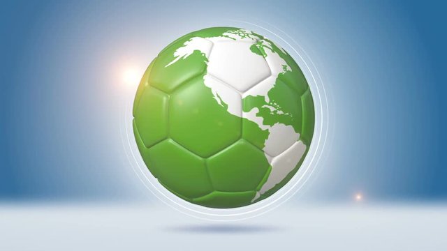 Soccer Ball Shaped Orbiting Earth