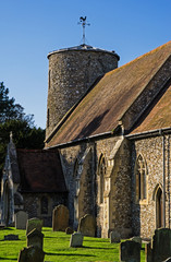 Saint Mary's - round tower flint church in Norfolk