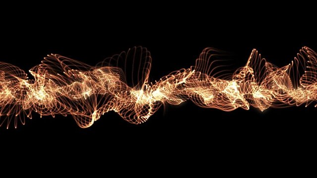 Complex digital sound waves abstract background animation