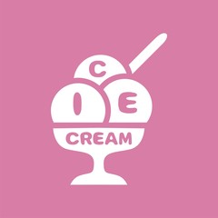 logo ice cream. Modern design of icons, signs and symbols. Vector illustration