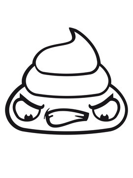 Angry sour angry unhappy little sweet cute kot kacka shit pile of small face