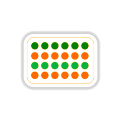 Vector illustration in paper sticker style Twister Game Mat