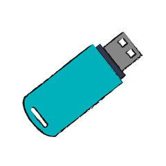 Usb device icon. Connection technology equipment and hardware theme. Isolated design. Vector illustration