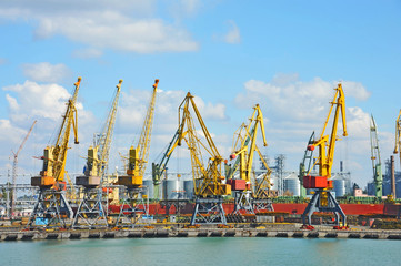 Obraz premium Port cargo crane