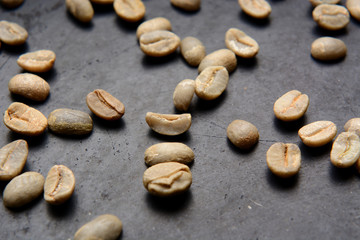 raw green coffe beans