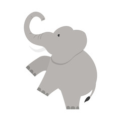 isolated elephant cartoon icon vector illustration graphic design