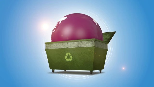 Orbiting Earth In The Recycling Bin