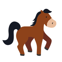 isolated horse cartoon icon vector illustration graphic design