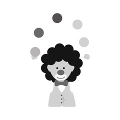 Circus clown cartoon icon vector illustration graphic design