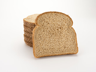 Bread Wheat Stacked on White