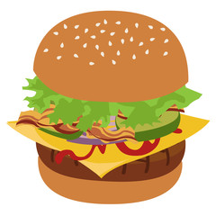 Burger vector isolated illustration.