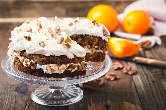 Homemade Carrot Orange Cake With Cream Cheese Frosting