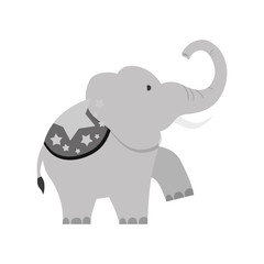 Circus elephant cartoon icon vector illustration graphic design