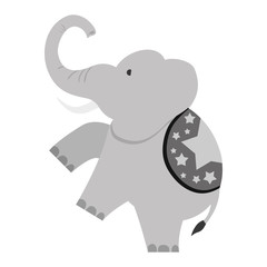 Circus elephant cartoon icon vector illustration graphic design