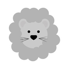 Cute lion cartoon icon vector illustration graphic design