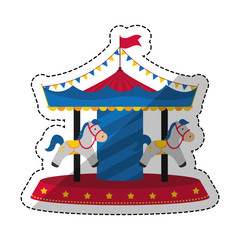 Obraz premium Carrousel circus festival icon vector illustration graphic design