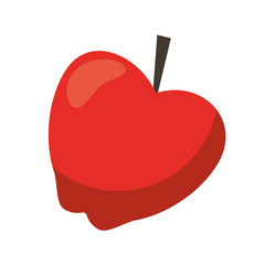 red apple taste fruit nature icon vector illustration eps 10