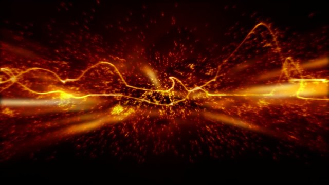 Shiny abstract particle animation