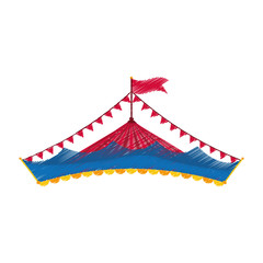 Circus tent festival icon vector illustration graphic design