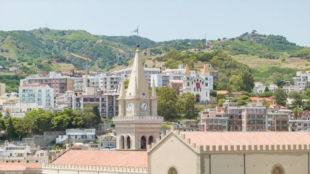 Duomo Catholic Church Tower Close-up in the City of Messina on Sicily in Italy