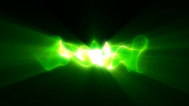 Shiny abstract particles. Green theme.