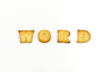 Word wording by a b c biscuit