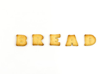 Bread wording by a b c biscuit