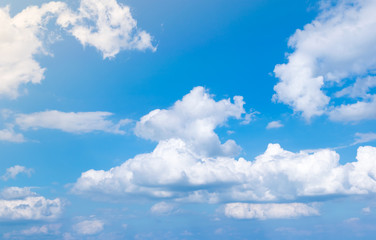 Naklejka na ściany i meble Beautiful blue sky and white cloud represent the sky and cloud concept related idea.