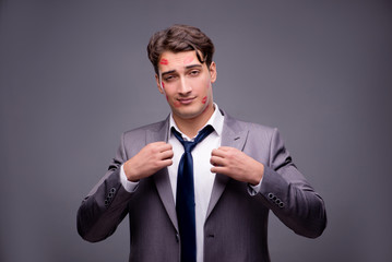 Man in funny romantic concept