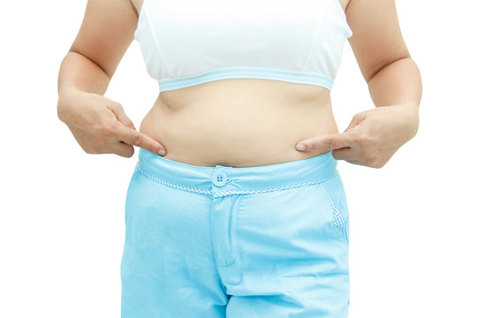abdominal surface of fat woman