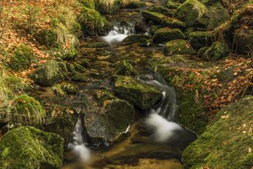 Creek Kamenice in Jizerske hory mountains