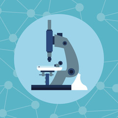microscope test baterium biology laboratory vector illustration eps 10