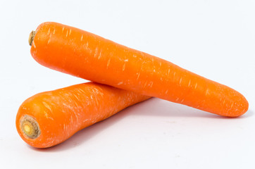 Carrots isolated on white background