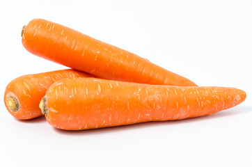 Carrots isolated on white background