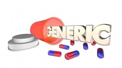 Generic No Name Brand Medicine Bottle Pills 3d Animation