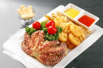 octopus with chicken, 문어치킨