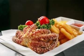 octopus with chicken, 문어치킨