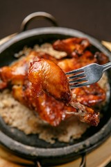 누룽지통닭, nurungji tongdak, crust of overcooked rice