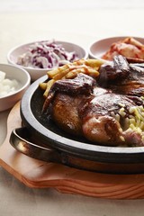 누룽지통닭, nurungji tongdak, crust of overcooked rice