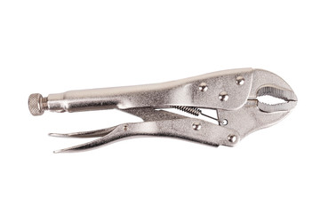 locking pliers isolated on a white background..