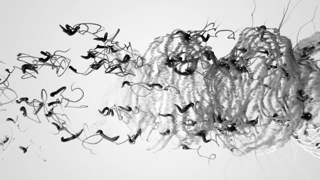 Abstract 3d shape particle background animation