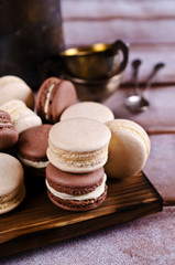 Brown and beige macaroon