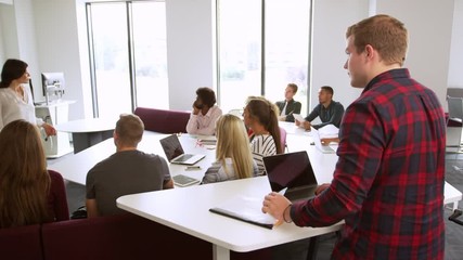 University Students Attend Campus Lecture Shot On R3D